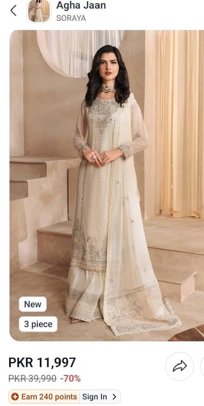 White Chiffon Dress – Original Rs. 11,997 | Selling Low