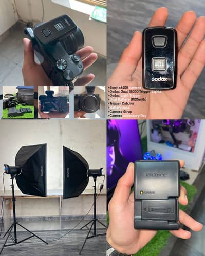 sony a6400 Camera with studio kit (buy and use)