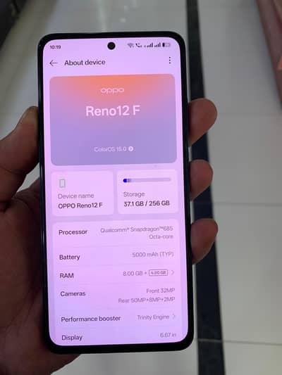 oppo Reno 12f 12 256 display finger emulad display 10by10 just phone