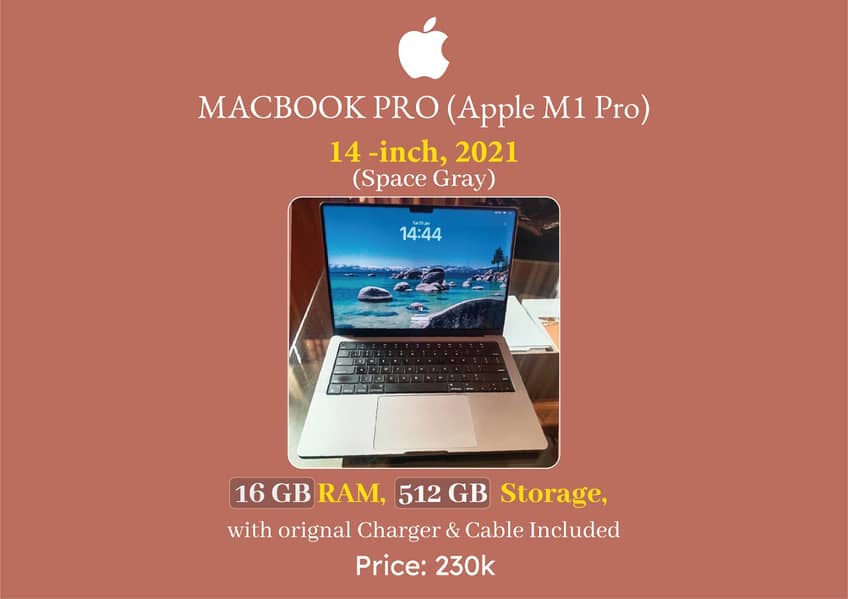 MACBOOK PRo Apple M1 Pro 2021, 14 inch - Laptops - 1110664929