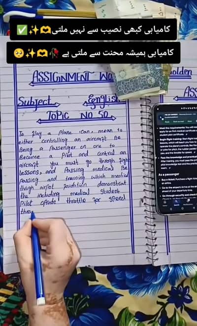 Handwriting assignment, Typing And Data Entry job Available