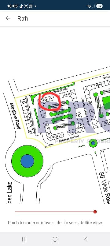 8 Marla 2 Side Road Open Commercial Plot for Sale available at Rafi Block Bahria Phase 8