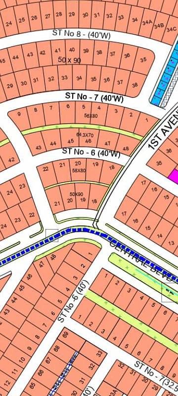 Dha Phase 4 Central Blvd Corner 1 Kanl Solid Land Plot For Sale available