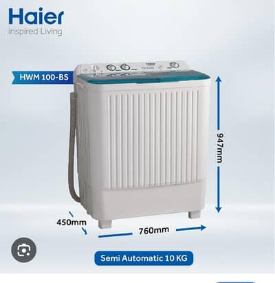 2 year use Haier Washing & Dryer Machine HWM 100BS - 10Kg  for sale