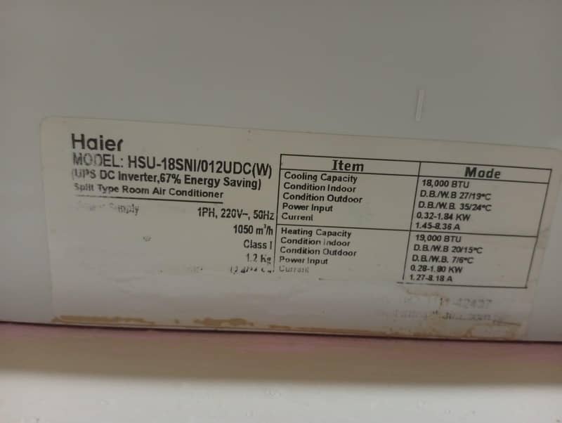 Haier split Ac 0