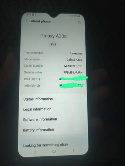 Samsung A30s good condition 4 64 GB Ram