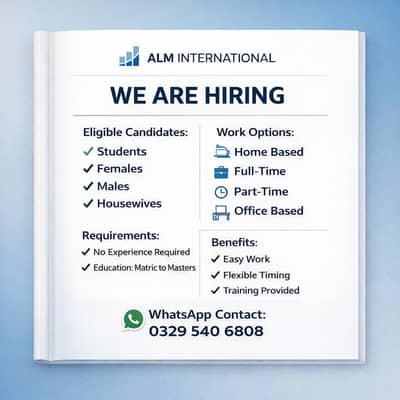 Part Time / Full Time Jobs Available – Apply Now