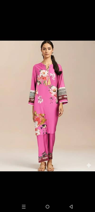 PINK FLORAL DIGITAL PRINTED  FRONT AND BACK SHIRT AND PRINTED