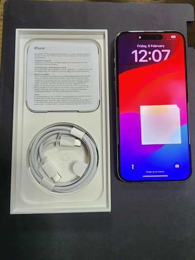 iphone 15 pro max non PTA, 100 % Battery Health untouch clean