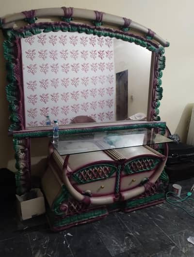 bed set and side table