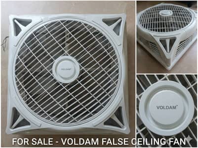Voldam False Ceiling Fan (2x2 Size) - 14 Inch - Good Condition