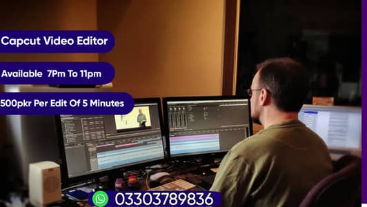 Affordable Video Editing & Graphic Design | CapCut / Adobe – 500 PKR