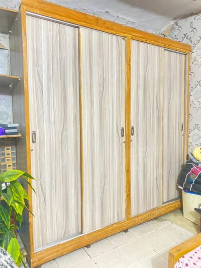 Large size wooden wardrobe