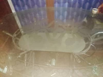 sheeshe ka table lohe ka stand