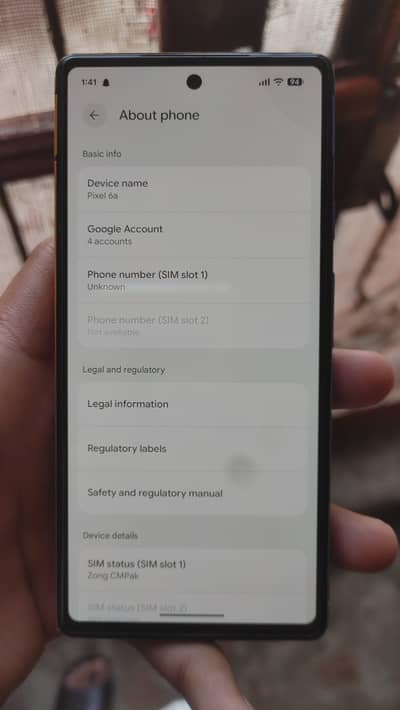 Google Pixel 6a 6/128 Dual Sim/swim Official PTA Approved.
