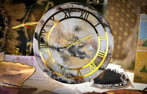 Luxury Resin Art Collection - Custom River Table, Wall Clock & Abstrt