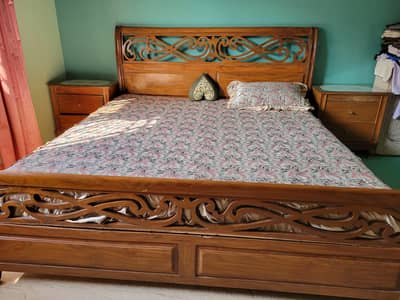 Bed set original sheesham wood good condition