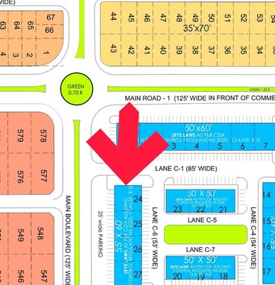 12 MARLA MAIN MARKAZ COMMERCIAL CORNER PLOT FOR SALE F-17 ISLAMABAD ALL FACILITY AVAILABLE CDA PPROVED SECTOR