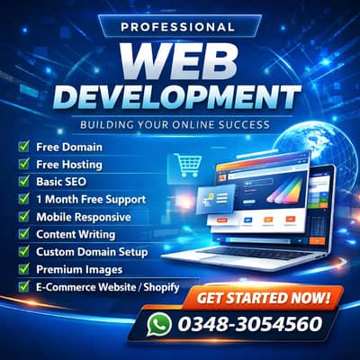 Web Development | 5–6 Pages Website | Free Domain & Hosting