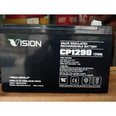 vision CP1290Y 12volt 9 Ah battery  sealed lead acid