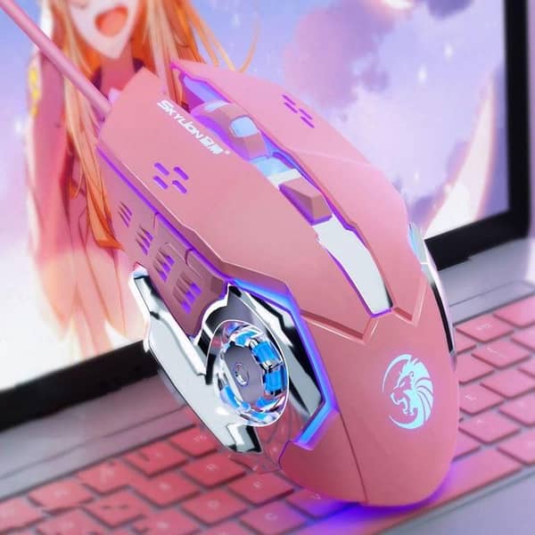 FunBug Dual-Mode Wireless RGB Gaming Mouse with 6 Buttons, 3 DPI Levels, 600mAh Battery, and 2.4G/BT Connectivity