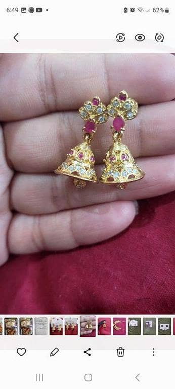 Beautiful zarcoon jhumki earrings