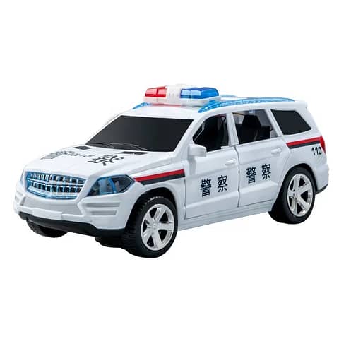 Police Car Toy for Kids - Diecast Police Car with Auto Door Opening and Lights