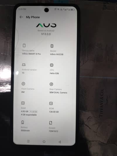 Infinix Smart 8 pro, 4/128gb , with original charger and Box