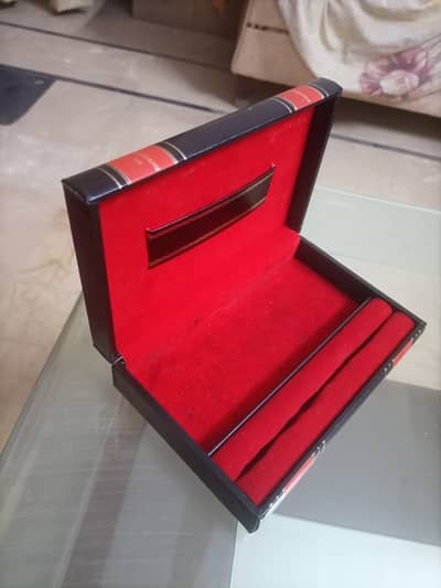 vintage Desighn Philipp Jewellery Box ( sweden) 1980'S smooth Leather