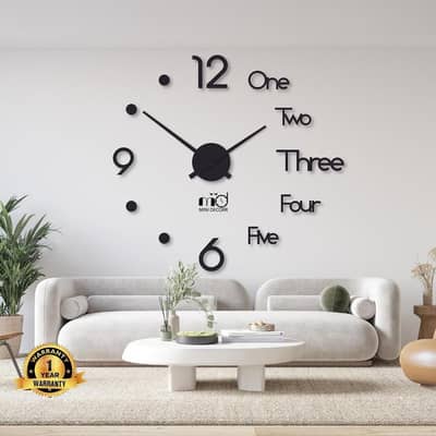 Beautiful Dot digit wood wall clock