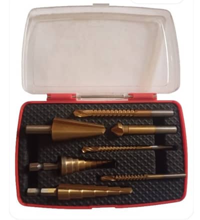 7pcs Step Drill Bit Set ( Titanium Coated)