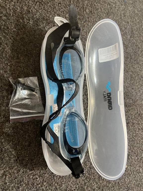 Swimming Goggles with Earplugs and Box (Kids to Adults) – Clear Vision Set