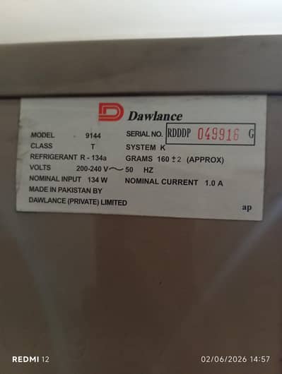 Dawlance Fridge for sale. . Just like New. . . .