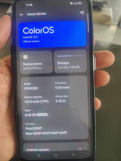​Oppo F19 Pro | 8GB+8Gb+128GB | Lush Condition | 100% Original