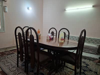 wooden (taali/sheesham) dining table and chairs