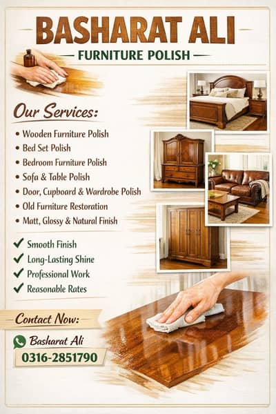 Premium Furniture Polish & Restoration / Furniture Polish Service