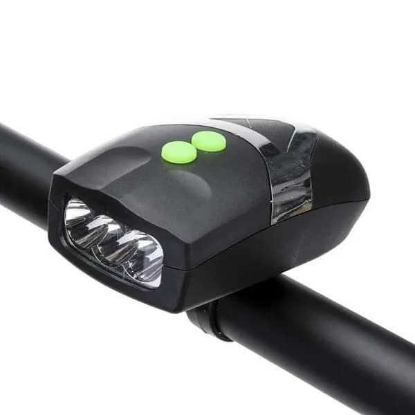 Ultra Bright 3 LED Bike Front Light with Integrated Electronic Bell Horn SAL99