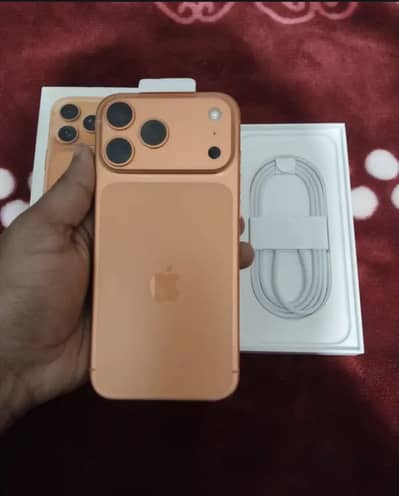 i phone 17 pro Max orange NON PTA  physical plus E sim brand new phone