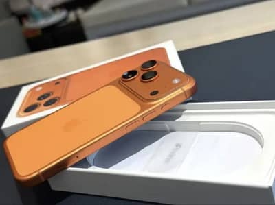 i phone 17 pro Max orange NON PTA  physical plus E sim brand new phone