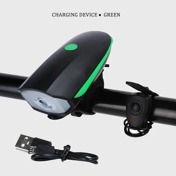 High-End USB Rechargeable LED Bicycle Headlight with Electric Horn, Waterproof, 3 Modes, 2800 Lumens