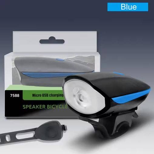USB Rechargeable Waterproof Cycling Bike Headlight with Horn - High Lumen, 3 Modes, 5000mAh, Water-Proof, Multi-Color