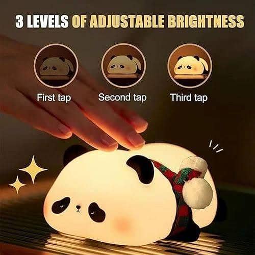 Cute Panda, Rabbit & Unicorn LED Night Light for Kids – Warm White Silicone Table Lamp