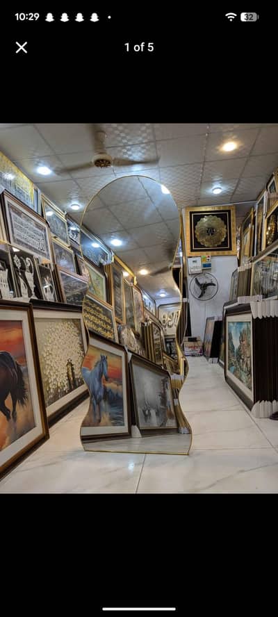 Zigzag Mirror Standing plus wall mounted