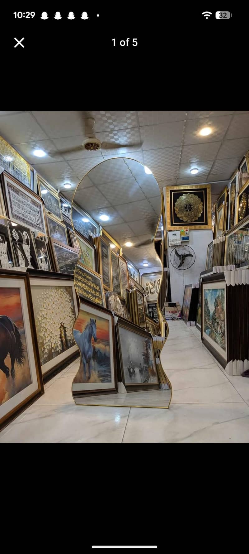 Zigzag Mirror Standing plus wall mounted 0