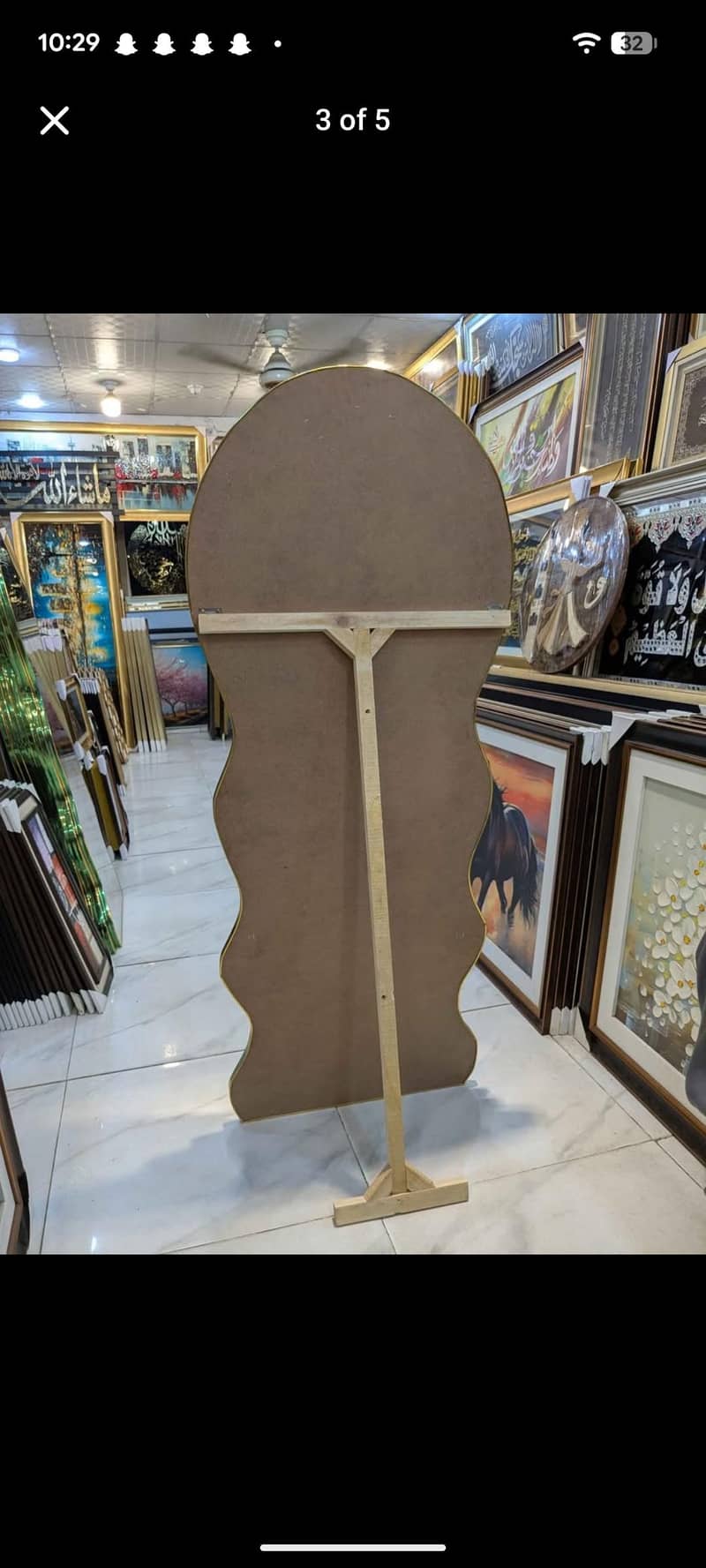 Zigzag Mirror Standing plus wall mounted 1