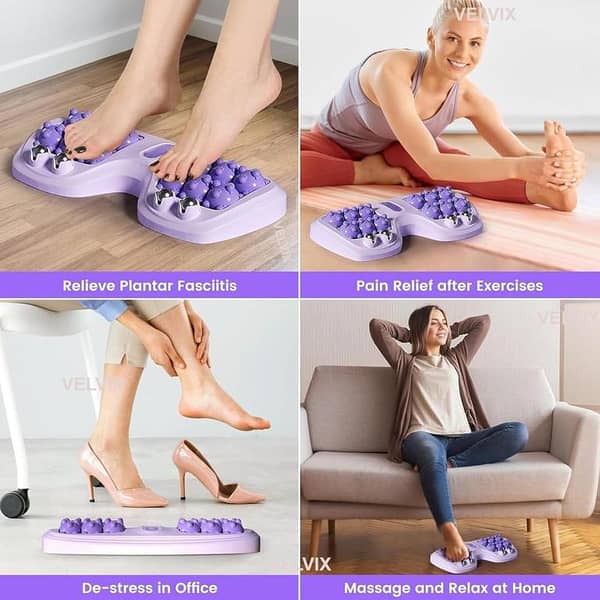 Dual Foot Massager Roller Foot Massage Plantar Fasciitis Relief Stress Relief