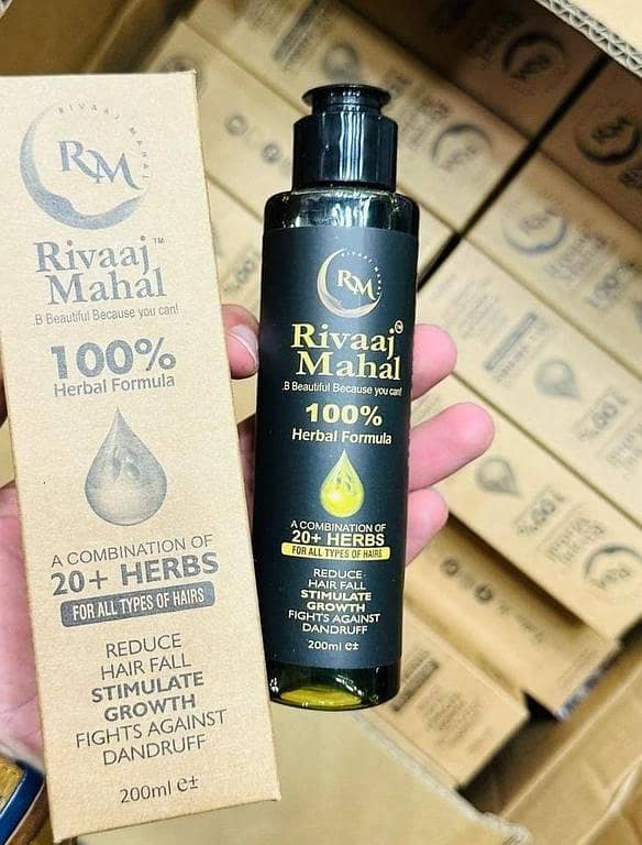 Rivaj Mahal Hair Oil for Growth and Shine – 200ml, 100% Natural formula for Men & Women