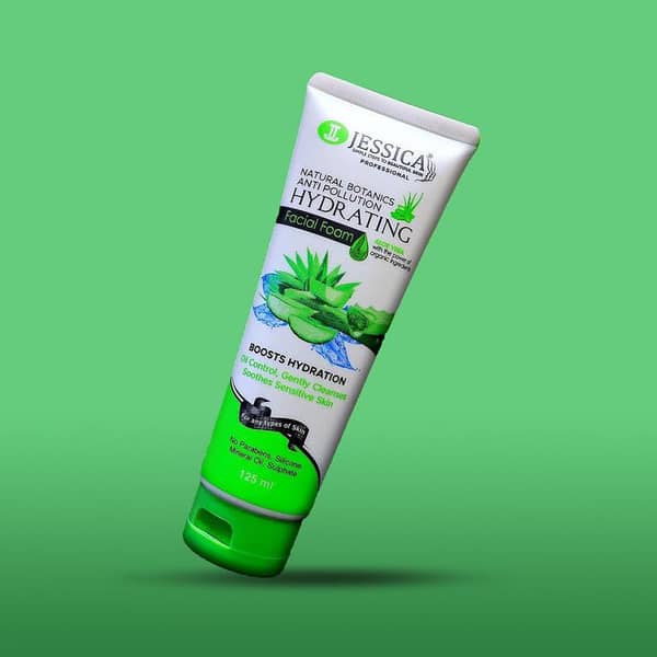 Jessica Aloe Vera Facial Foam – Soothing Hydrating Face Wash (100ml)