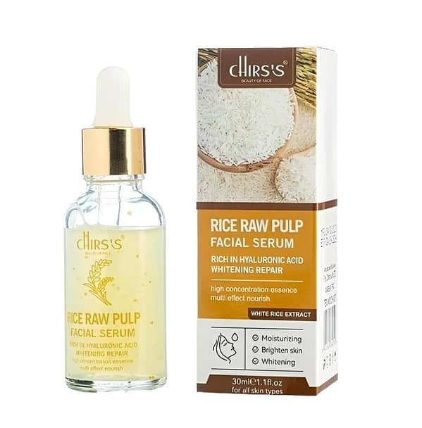 Rice Raw Pulp Whitening Facial Serum for Moisturizing and Brightening Skin