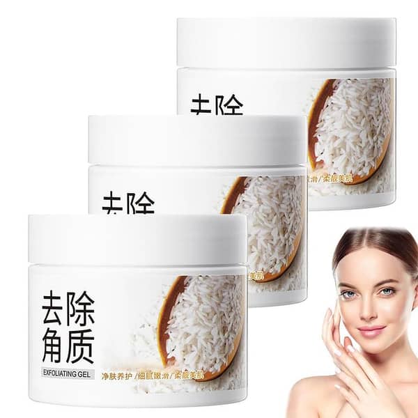 Rice Exfoliating Gel – Rice Powder Exfoliator for Face, Gentle Deep Cleanse for Pores